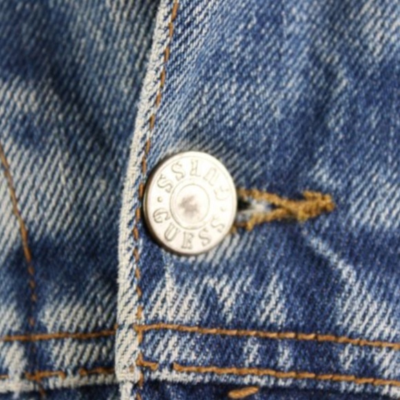 Guess Denim Jean Jacket Georges Marciano Large VTG - Picture 8 of 8